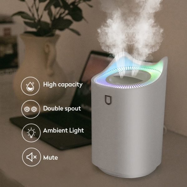 3L Air Humidifier Essential Oil Aroma Diffuser Double Nozzle With Coloful LED Light Ultrasonic Humidifiers Aromatherapy Diffuser - Image 6
