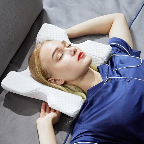 Curved Cervical Pillow for Couples Memory Foam Pillow Sleeping Neck Support Cusion Hollow Design Orthopedic Body Pillow Hand - Image 4