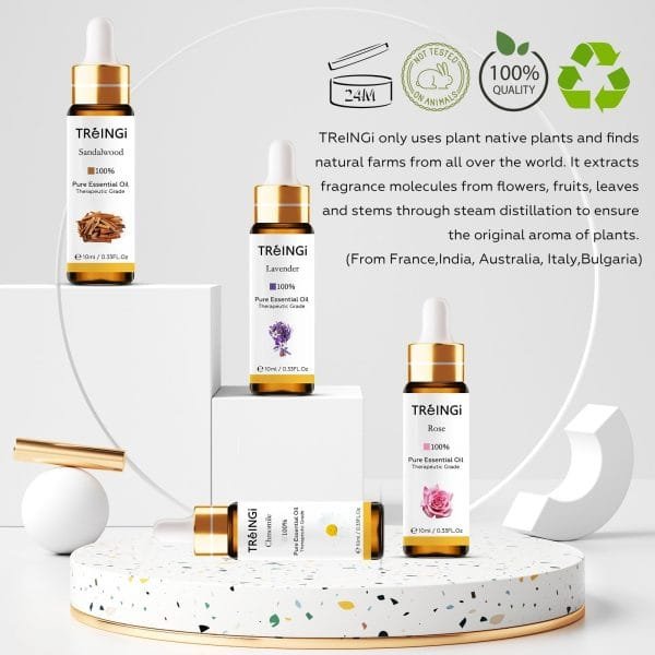 10ml Lavender Essential Oil Diffuser Pure Natural Ylang Ylang Vanilla Bergamot Mint Jasmine Lemon Sage Tea Tree Oil with Dropper - Image 2